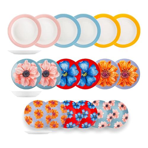 H&H Servizio piatti Porcellana 18 pz SURRELAL SPRING Multicolor 7076500