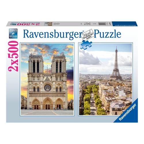 Ravensburger Puzzle 2 x 500 pz Gita a Parigi 6a+ (36x49cm) 17268