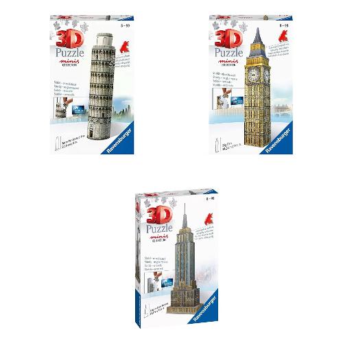 Ravensburger Puzzle 54 pz Mini Bulidings 8a+ 3D Assortito 83771