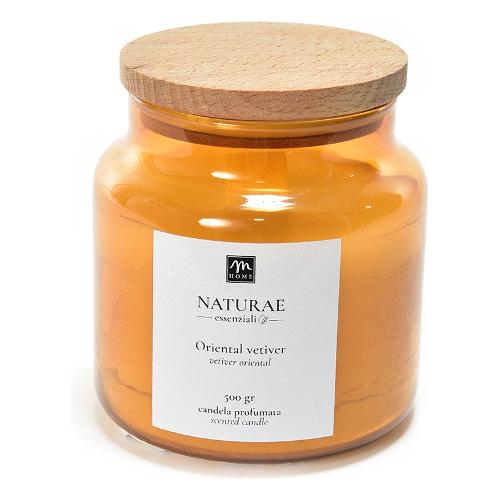 Mercury Candela profumata Oriental vetiver (10x11cm) Barattolo Vetro con Legno NATURAE 93275