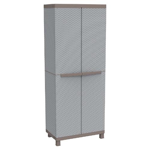 C RATTAN 3680 Armadio plastica Grigio e Tortora L 70 cm Mobile KIT