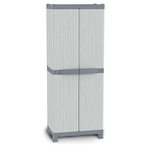Terry WAVE Base 3700 Armadio plastica 2 Ante battenti Grigio chiaro e scuro (70cm) Mobile KIT
