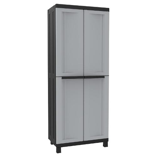 Terry TWIST Black 3680 Armadio plastica 2 Ante battenti Grigio e Nero (70cm) Mobile KIT
