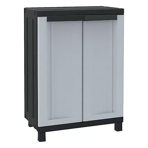Terry TWIST Black 680 Armadio plastica 2 Ante battenti Grigio e Nero (70cm) Mobile KIT