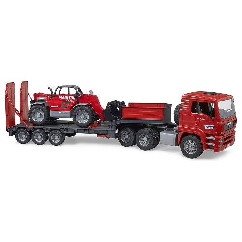 MAN Camion Tga Pianale Ribassato e Caricatore Telescopico Manitou 1:16  02774