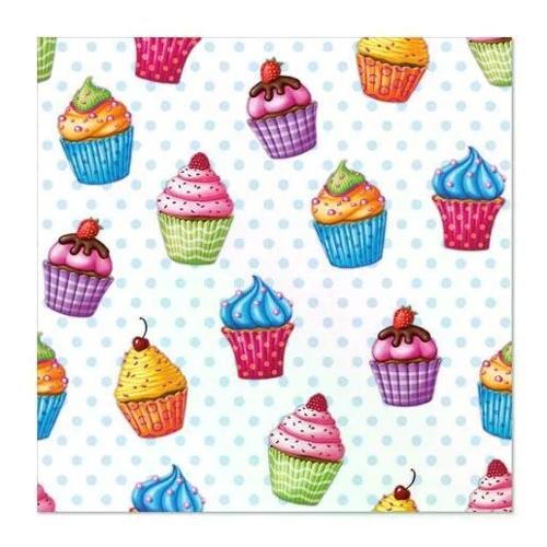 Pap Star Set tovaglioli monouso 20pz 3 Veli Cupcakes CLASSIC 82736