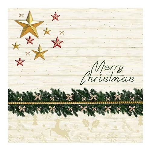 Pap Star Set tovaglioli monouso 100pz 3 Veli Golden Star CHRISTMAS 87841