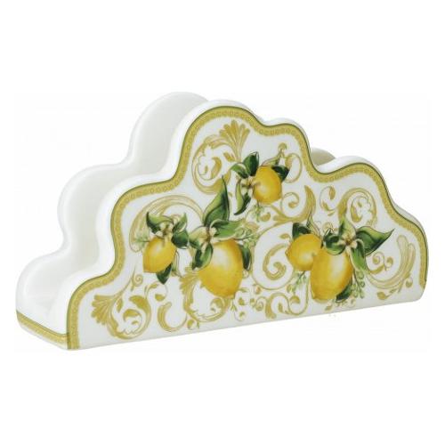 Brandani Porta tovaglioli (20x4cm) LIMONI Verde e Giallo 52764