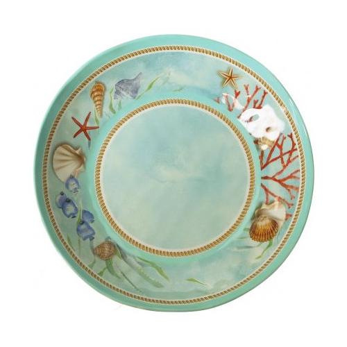 Brandani Piatto fondo Plastica (21,5cm) REEF Azzurro 51971