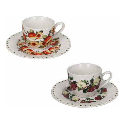 Brandani Set tazzine caffè con piatto 2 pz (90ml) PRIMIZIE Mela e Pesca 52681