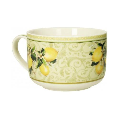 Brandani Tazza (450ml) da colazione LIMONI Verde e Giallo 52758
