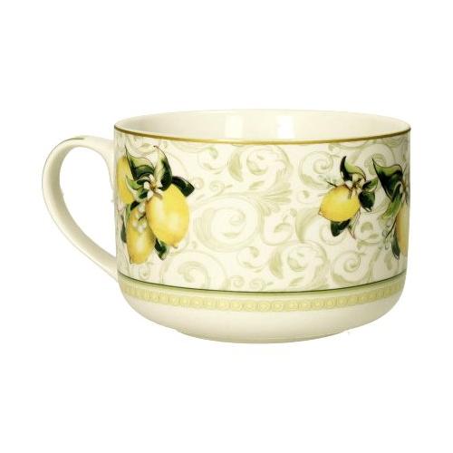 Brandani Tazza (450ml) da colazione LIMONI Bianco e Verde 52757