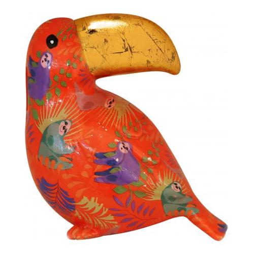 Brandani Salvadanaio Ceramica (18x15x19cm) Big TUCANO Arancio 52455