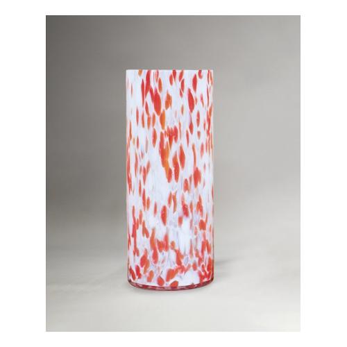 Brandani Vaso Vetro (12x30cm) Cilindrico DORICO Gocce arancio 40635