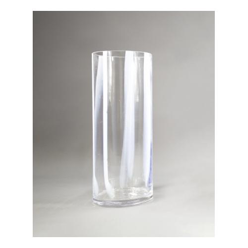 Brandani Vaso Vetro (12x30cm) Cilindrico DORICO Trasparente bianco 40631