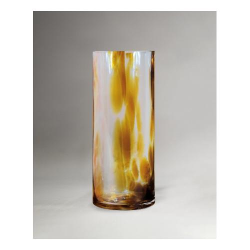 Brandani Vaso Vetro (12x30cm) Cilindrico DORICO Trasparente ambra 40632