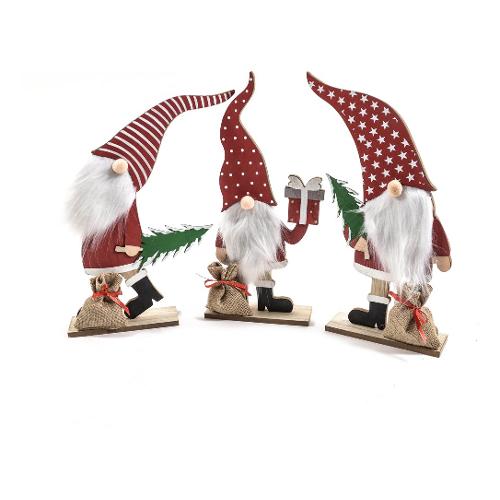 Decoro Decorazione Babbo Natale Legno Assortito 18 x 41 x 6 cm 64800