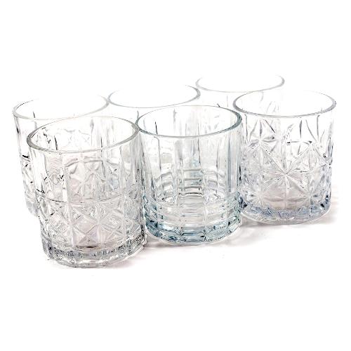 Set bicchieri Acqua 6pz Trasparente assortiti 8,2 x 9,3 cm 330ml 15207
