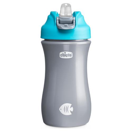 Chicco Bicchiere bimbo Pop Up 2+ (350ml) Azzurro e Grigio 0000692020000