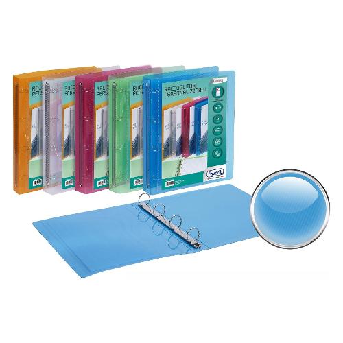 Favorit Copertina ad anelli A4 (27x32x3cm) personalizzabile LUMINA Assortito 400116633