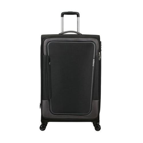American Tourister Trolley morbido espandibile 4 ruote (49x31x81 cm) PULSONIC asphalt black 146518 0423