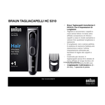 Braun Tagliacapelli Uomo Series 5 HC5310, Con 9 Impostazioni Di Lunghezza,  Sistema Di Memoria Safetylock Per