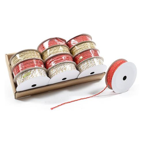 Mercury Nastro decorativo CHRISTMAS Cordino Cotone Misto Assortito (1000 cm) 66944
