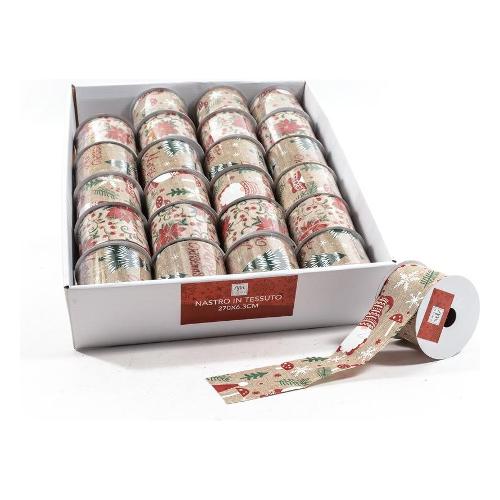 Mercury Nastro decorativo CHRISTMAS Tessuto Decorato Assortito (270x6,3 cm) 73064