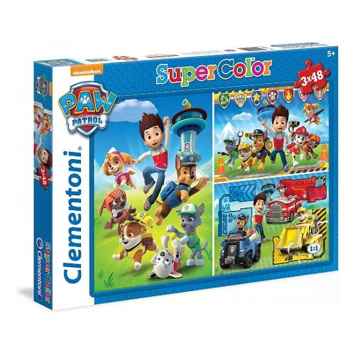 Clementoni Puzzle 3 x 48 pz Tris Supercolor 5a+ (26,8x18,3cm) PAW PATROL 25209