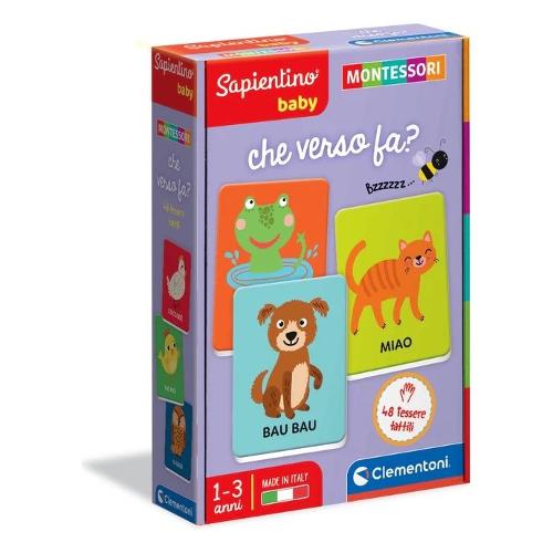 Clementoni Gioco educativo Che Verso Fa? SAPIENTINO BABY MONTESSORI 16433