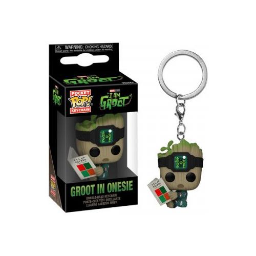 Funko POP POCKET KEYCHAIN Marvel I Am Groot in Onesie Book Portachiavi 70647