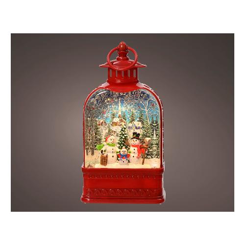 Kaemingk Lanterna con Acqua e Led Rosso (13x7x27,5 cm) 488746