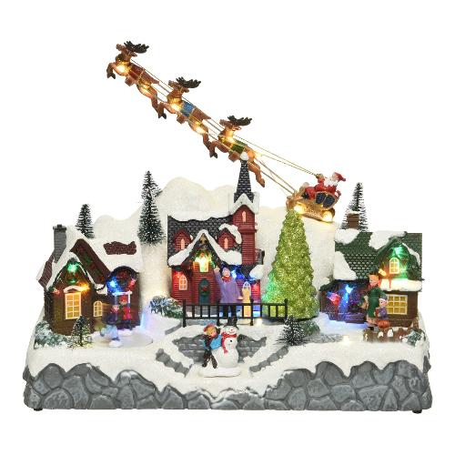 Kaemingk Paesaggio con Slitta e Luci Led (34x18x27,5 cm) 485112