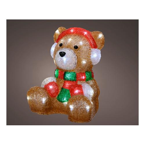 Kaemingk Decoro LUMINEO Orsetto Acrilico (21,5x21,5x25 cm) nr 40 luci 491312