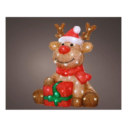 Kaemingk Decoro LUMINEO Renna Acrilico (34,5x38,5x44,5 cm) nr 80 luci 491326