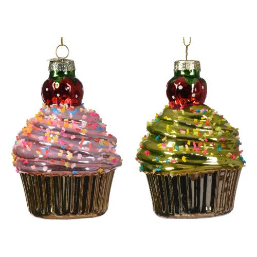 Kaemingk Cupcake (7x10cm) Assortito Vetro 120886