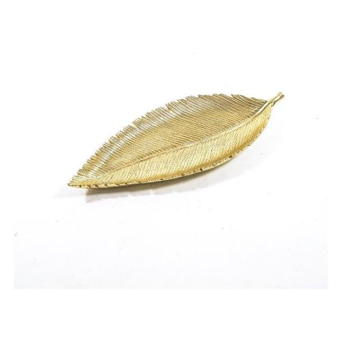 Mercury Centro tavola Plastica (48x19x5cm) Vassoio Foglia Oro 50386