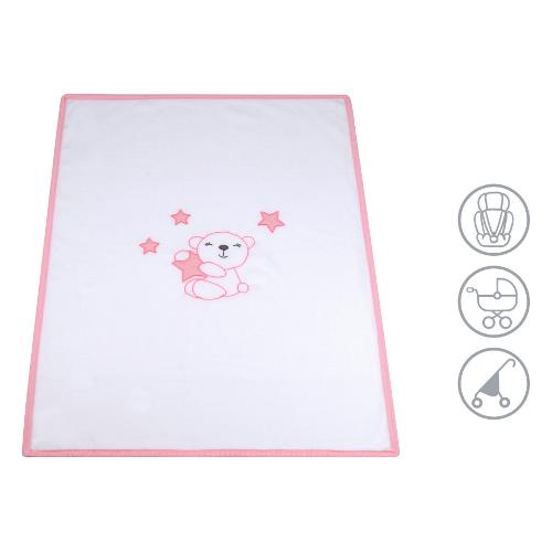 Baby Idea Coperta carrozzina Autunno e Inverno Pile 100% poliestere (90x75cm) Rosa PILCRS