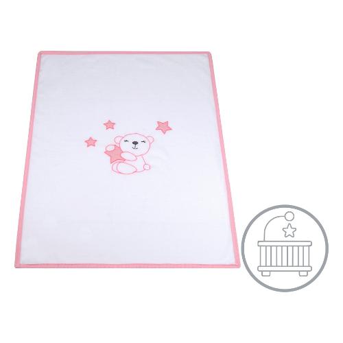 Baby Idea Coperta lettino Pile 100% poliestere (145x110cm) Rosa PILLRS