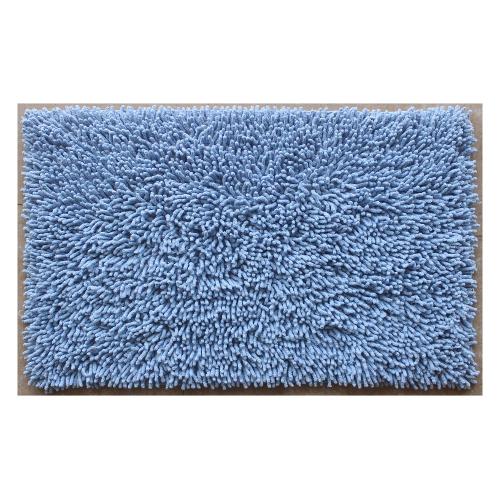 Quarzo Bianco Tappeto bagno RICCIO Celeste (80x50cm) 17874