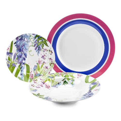 Fade Servizio piatti Porcellana 18 pz LILIBETH Multicolor 57368