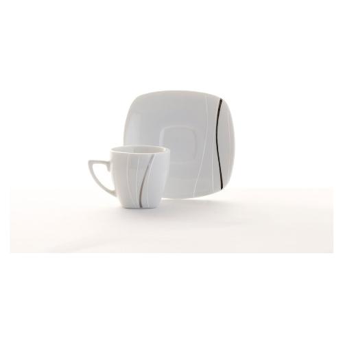 Fade Servizio da caffè 13 pz SENNA FILO PLATINO Bianco 54127