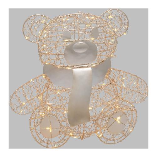 Lotti Decoro XMAS KING Orsetto Teddy Seduto Micro Led (30x13x27 cm) nr 80 luci 68803