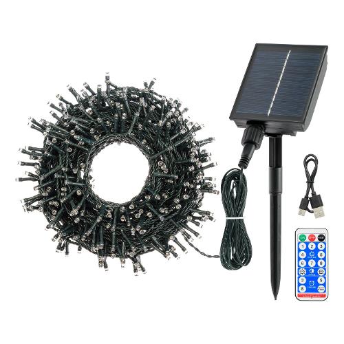 Luci di natale 100 micro led batteria 10 mt con telecomando