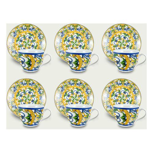 Ar.Ca. Set tazzine caffè con piatto 6 pz PORTOFINO Assortito 57712