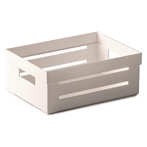 Cassetta STORAGE BOX Multiuso Impilabile Bianco 20 x 15 x 8,5 cm 000909