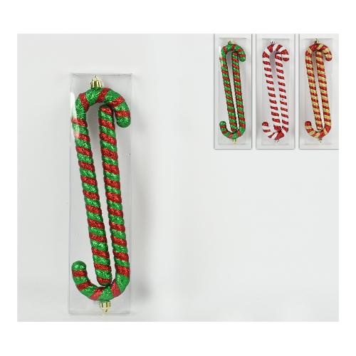 Due Esse Christmas Decoro Bastoncini 2Pz 25 cm Rosso XNA22000181