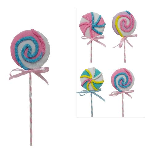 Due Esse Christmas Decoro Lecca Lecca Velluto 25 cm Assortito XNA22015361