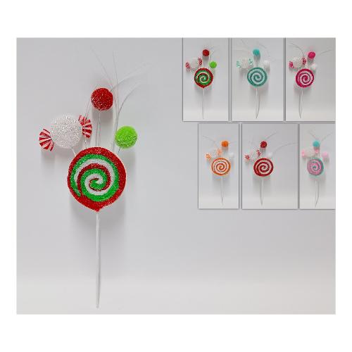 Due Esse Christmas Pick Lecca lecca (29cm) Assortito XNA22013501