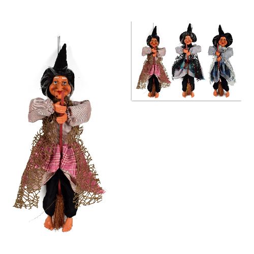 Due Esse Christmas Decoro Befana Appendibile con Scopa Assortito (35 cm) XNA21025231